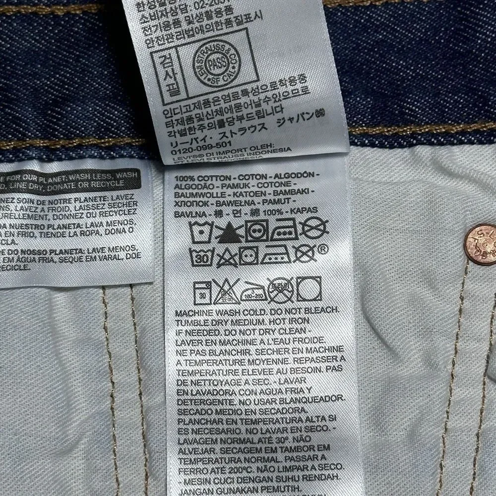 NEW Levi's 501‎ Straight Leg Button Fly Dark Wash Denim Jeans Men's 41x34** NWT